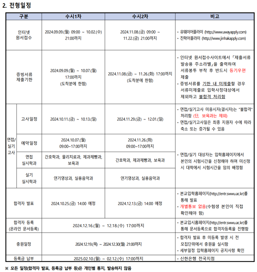 전형일정