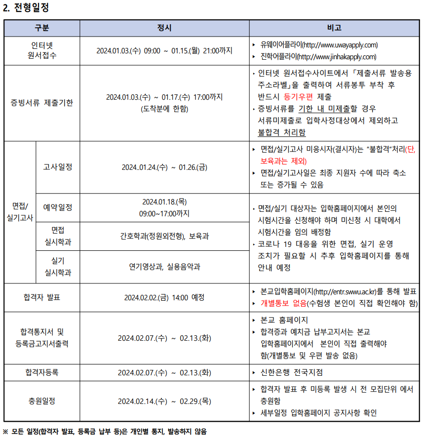 전형일정